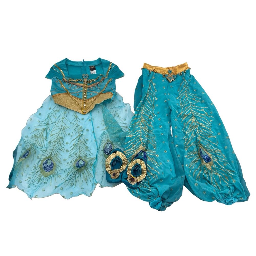 Disguise Disney Aladdin Jasmine Costume Girls size M 7/8 Fast Shipping Halloween